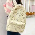 Cute Yellow Cartoon Print Backpack - Fun and Stylish for Everyday Use