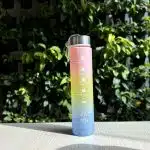 Motivational Water Bottle with Time Marker and Leak-Proof Flip Top