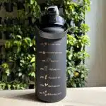 Motivational Water Bottle with Time Marker and Leak-Proof Flip Top