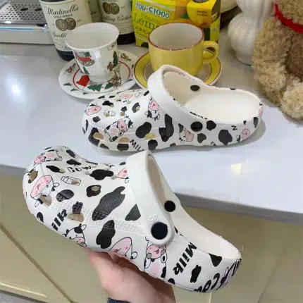 Cow Print Clogs – Cute and Comfortable Farm-Themed Slip-On Sandals