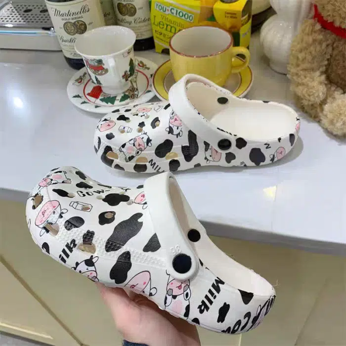 Cow Print Clogs – Cute and Comfortable Farm-Themed Slip-On Sandals