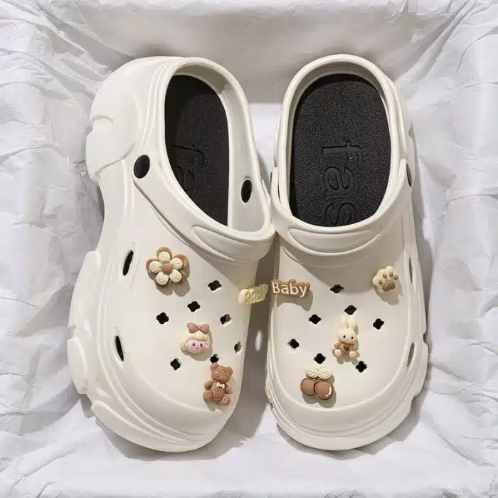 Comfortable Cute Animal Charm Clogs