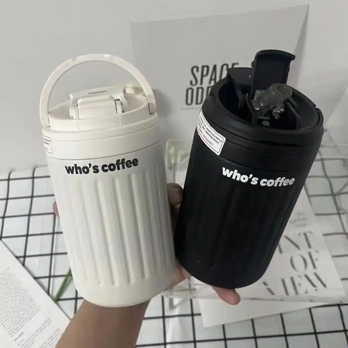 Stylish Who's Coffee Thermal Bottle – Insulated for Hot and Cold Drinks 500ml