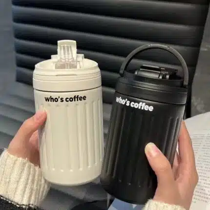 Stylish Who's Coffee Thermal Bottle – Insulated for Hot and Cold Drinks 500ml