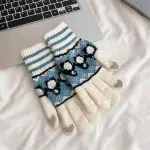 Snowflake Knit Gloves