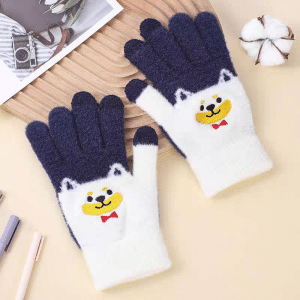 Adorable Dog Woolen Gloves