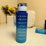 Blue Gradient Motivational Water Bottle