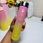 Pink-Yellow Gradient Motivational Water Bottle